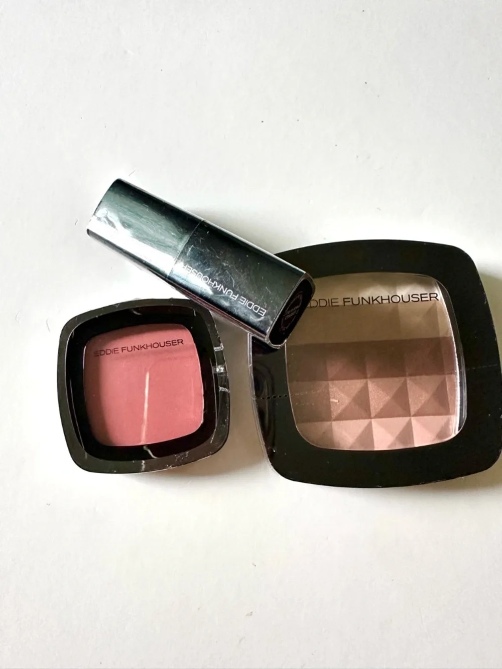 EDDIE FUNKHOUSER Bundle X 3- Blush,‎ Lipstick & Ultra Powder Set